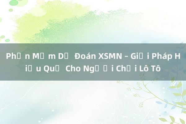 Phần Mềm Dự Đoán XSMN – Giải Pháp Hiệu Quả Cho Người Chơi Lô Tô