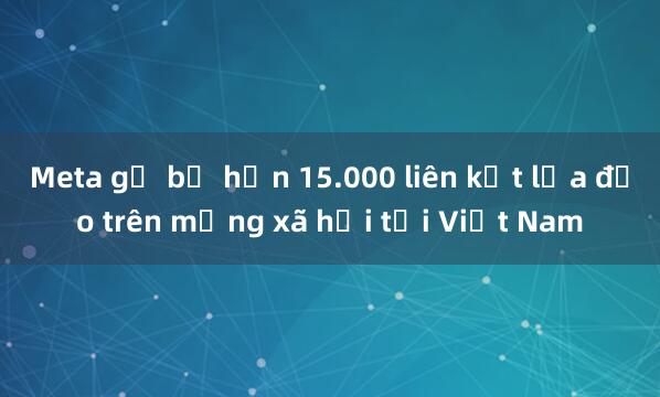 Meta gỡ bỏ hơn 15.000 liên kết lừa đảo trên mạng xã hội tại Việt Nam