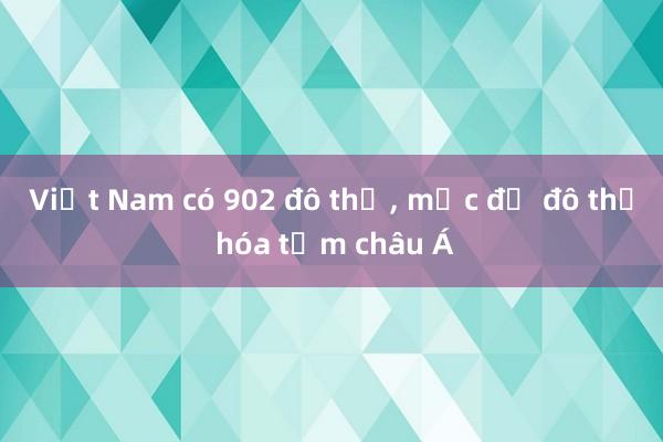 Việt Nam có 902 đô thị, mức độ đô thị hóa tầm châu Á