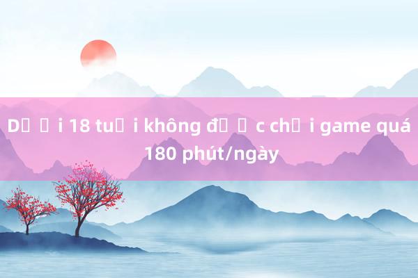 Dưới 18 tuổi không được chơi game quá 180 phút/ngày